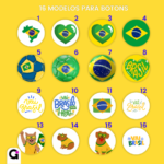 Artes para bottons brasil - Kit Digital Exclusivo Copa! - Imagem 8