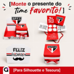 Kit caixa cenário + caixa explosão times para presentear pais torcedores, com arquivos digitais Silhouette e PDF.