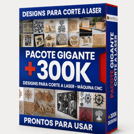 Pack 300mil Arquivos Corte Laser prontos para corte em máquinas CNC.
