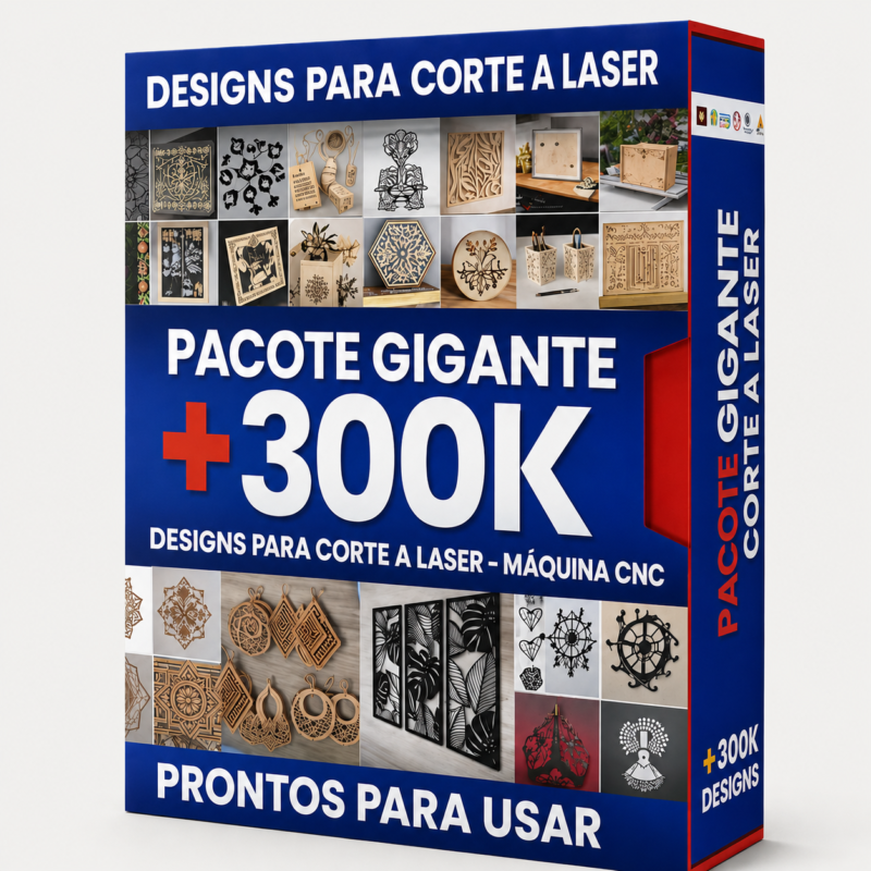 Pack 300mil Arquivos Corte Laser prontos para corte em máquinas CNC.