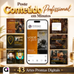 Pack Feed Post Barbearia 43 Artes Exclusivas - Canva - Imagem 2
