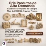 Pack 300mil Arquivos Corte Laser prontos para corte em máquinas CNC.