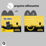CAIXA MC LANCHE PANTERA NEGRA CUTE: Arquivo de corte digital com arte exclusiva do Pantera Negra para festas temáticas.