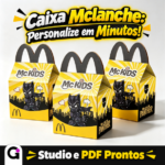 Caixa Mc Lanche Pantera Negra Cute - Arquivo De Corte Premium - Imagem 2