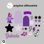 Topo de Bolo Katlen dos Rosas - Arquivo Studio Editável - Imagem 3