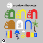 Topo de Bolo Sonic em camadas 3D para aniversário infantil, arquivo de corte Studio Silhouette.