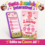 Convite Digital Interativo Joaninha – Editável Canva - Imagem 2