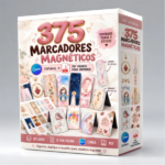 Kit de 375 Artes Marcador Magnético variado para impressão em Canva e PDF